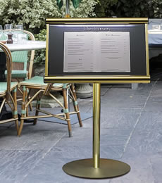 Menu Display Stands